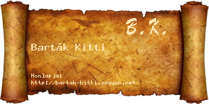 Barták Kitti névjegykártya